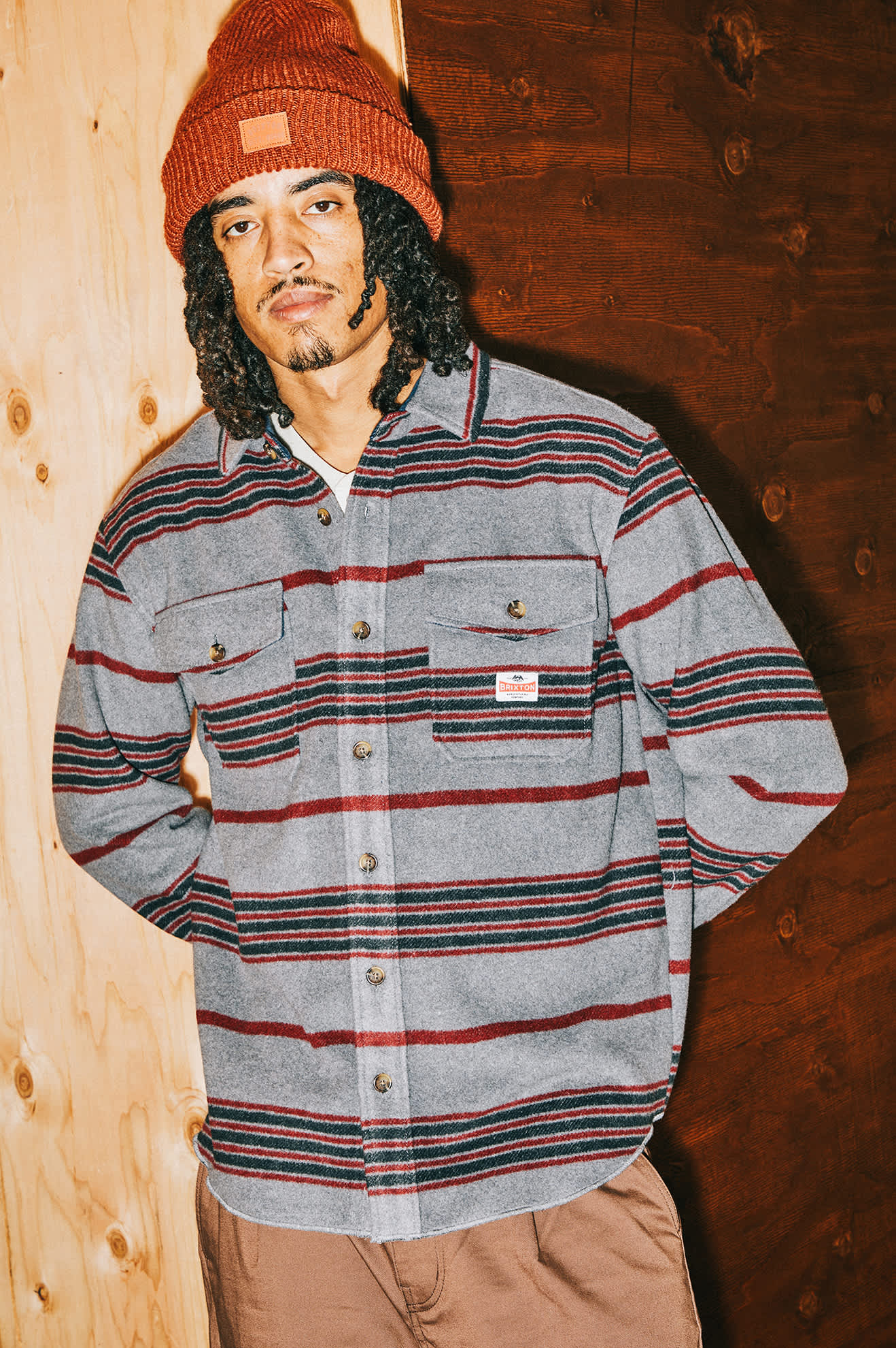 Men's Altered Threads Overshirt in Multi Blanket Stripe