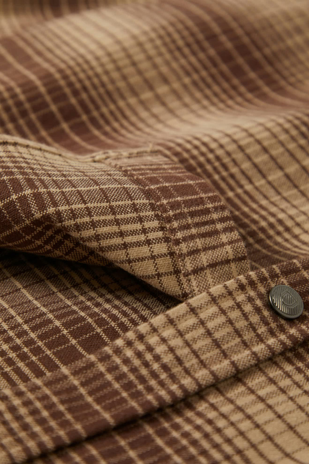 Men's Builders Bowery Stretch Water Resistant L/S Flannel in Pine Needle/Sunbaked