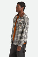 Men's Builders Bowery Performance Flannel in Off White/Black