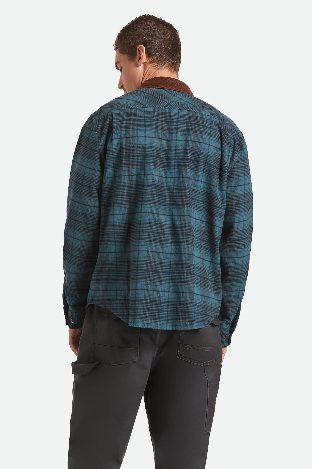 Men's Builders Bowery Performance Flannel in Night Sage/Black