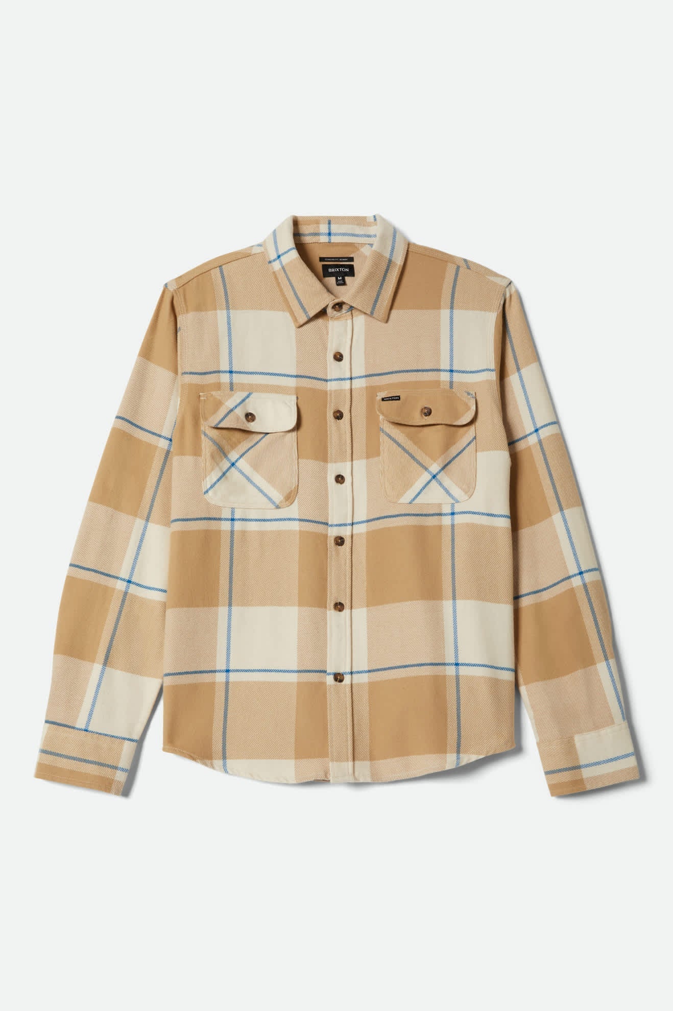 Men's Bowery Flannel in Whitecap/Sand/Cyber Blue