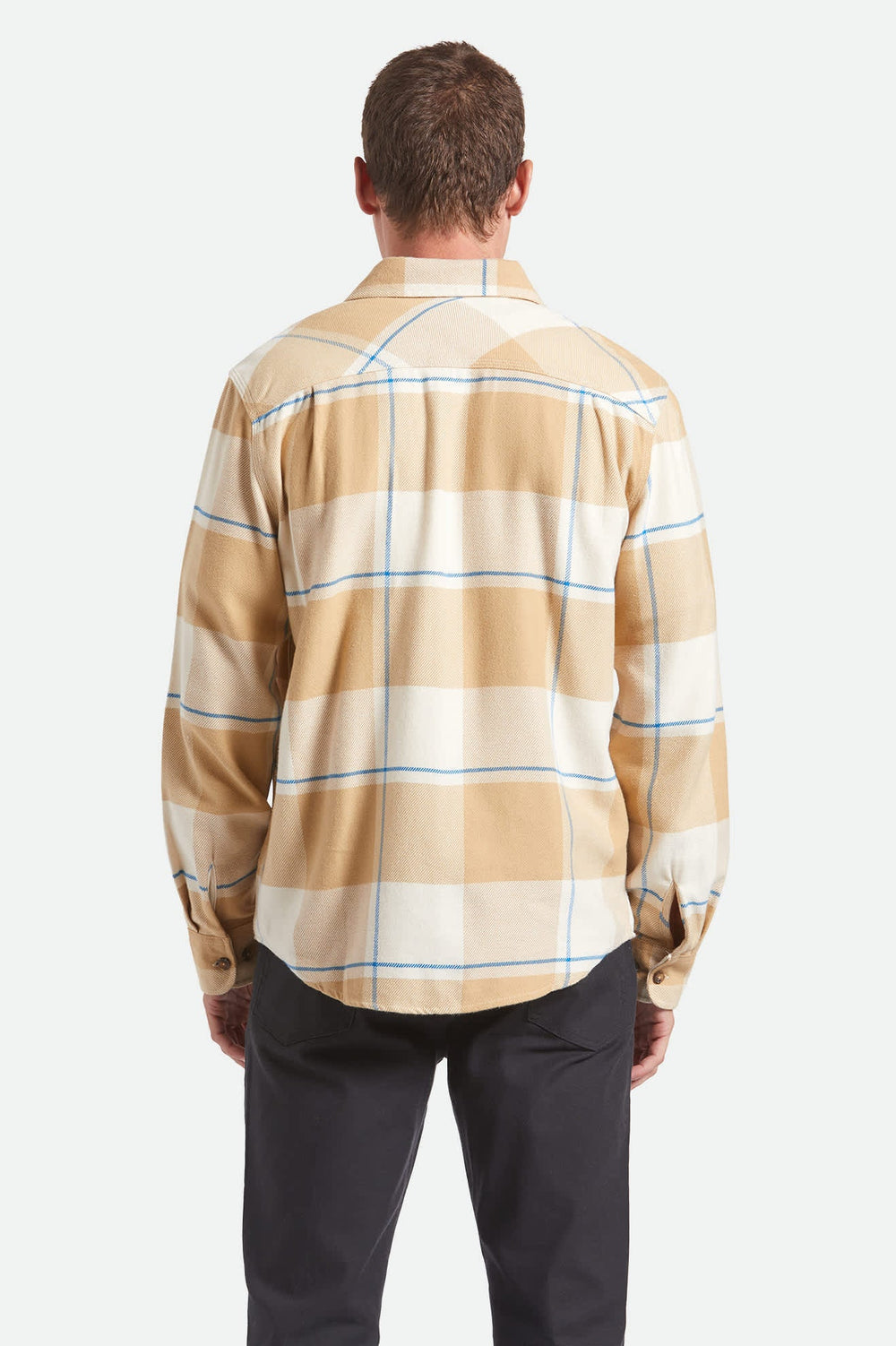 Men's Bowery Flannel in Whitecap/Sand/Cyber Blue