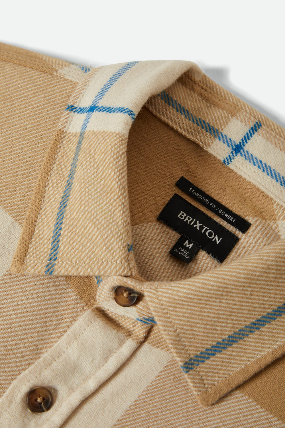Men's Bowery Flannel in Whitecap/Sand/Cyber Blue