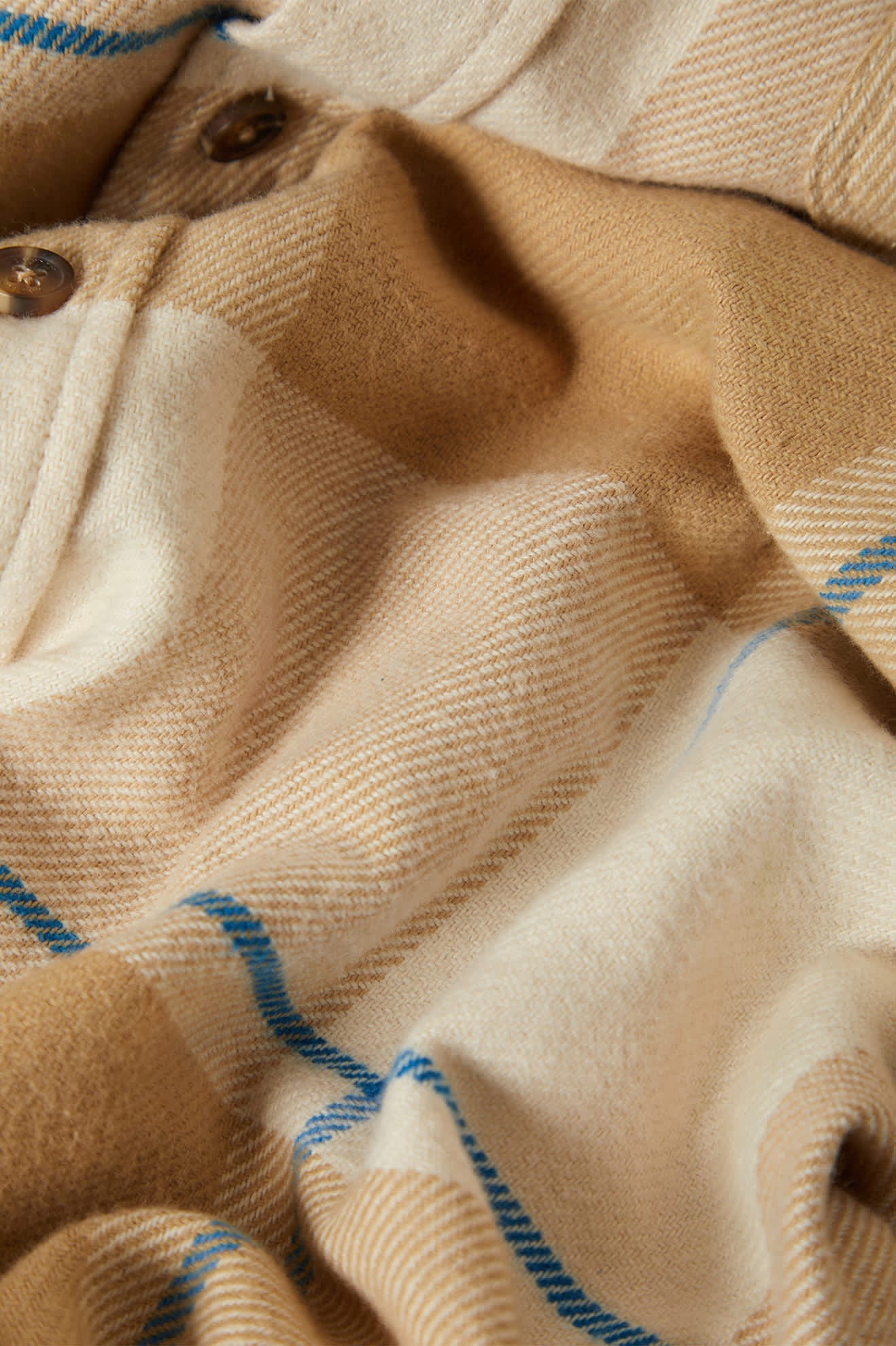 Men's Bowery Flannel in Whitecap/Sand/Cyber Blue