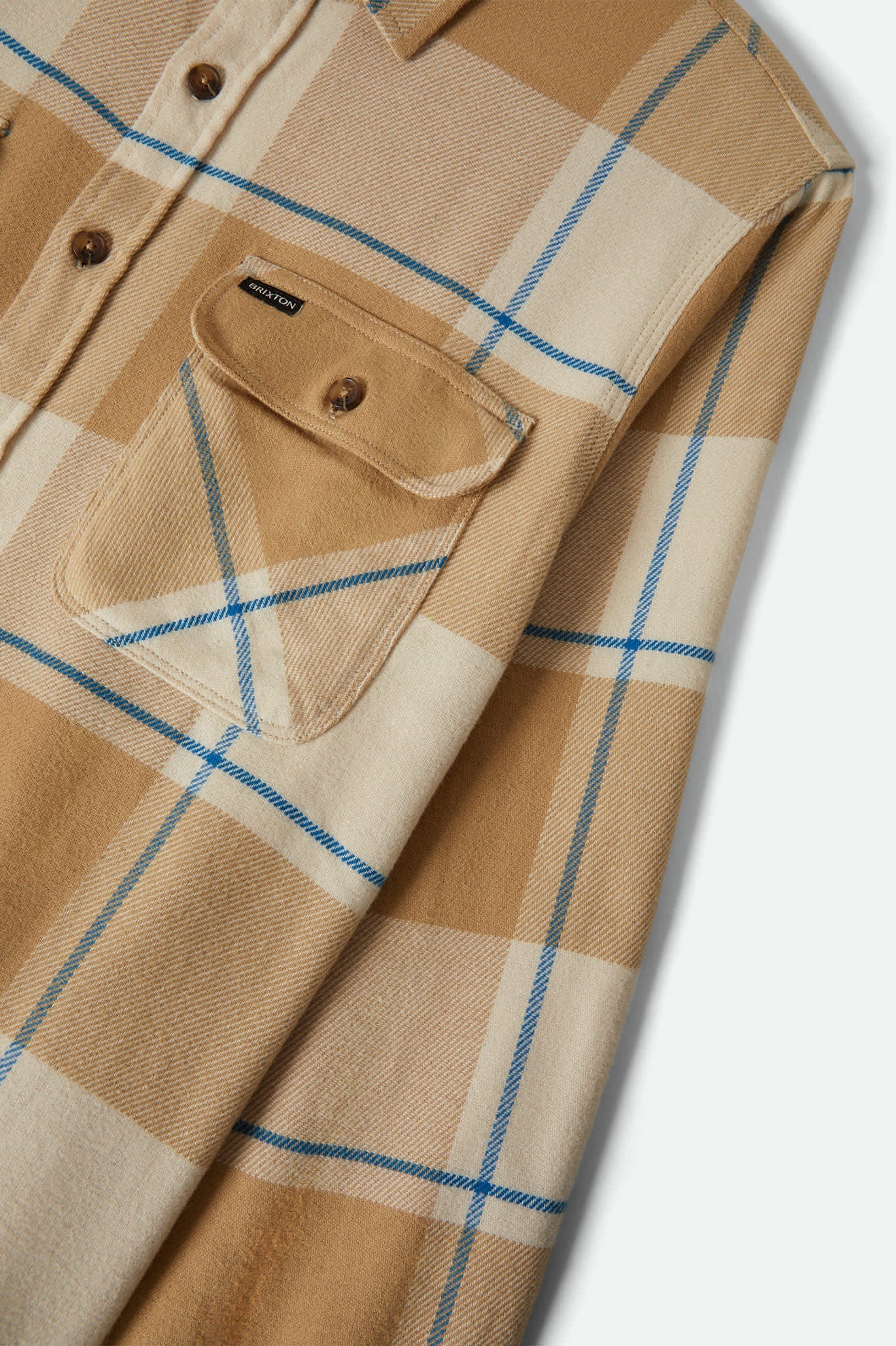 Men's Bowery Flannel in Whitecap/Sand/Cyber Blue