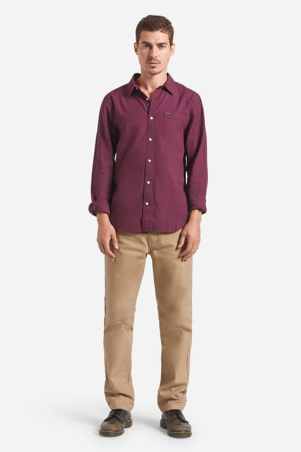 Men's Charter Long Sleeve Shirt in Port