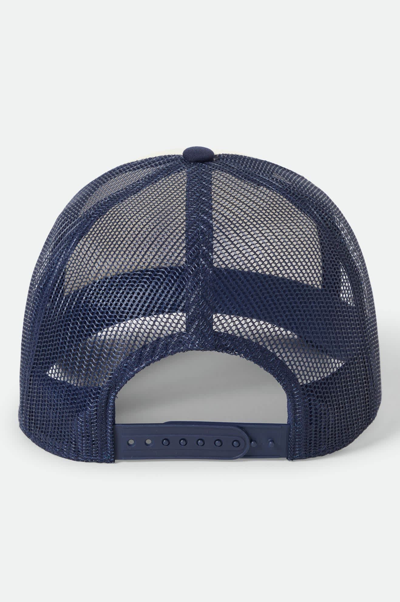 Unisex Horseshoe Trucker Hat in Washed Navy