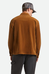 Men's New West Relaxed Overshirt in Washed Copper Corduroy