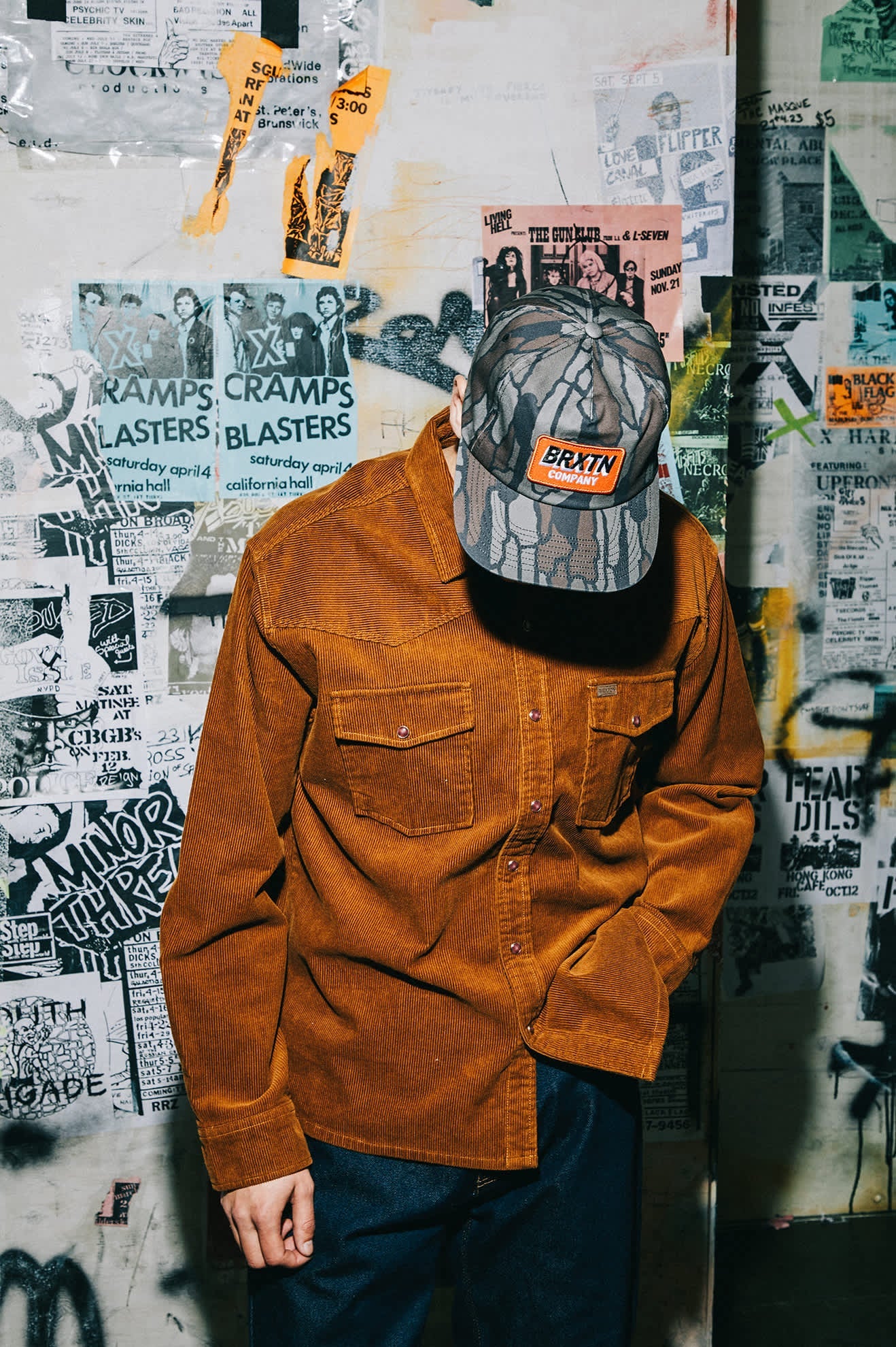 Men's New West Relaxed Overshirt in Washed Copper Corduroy