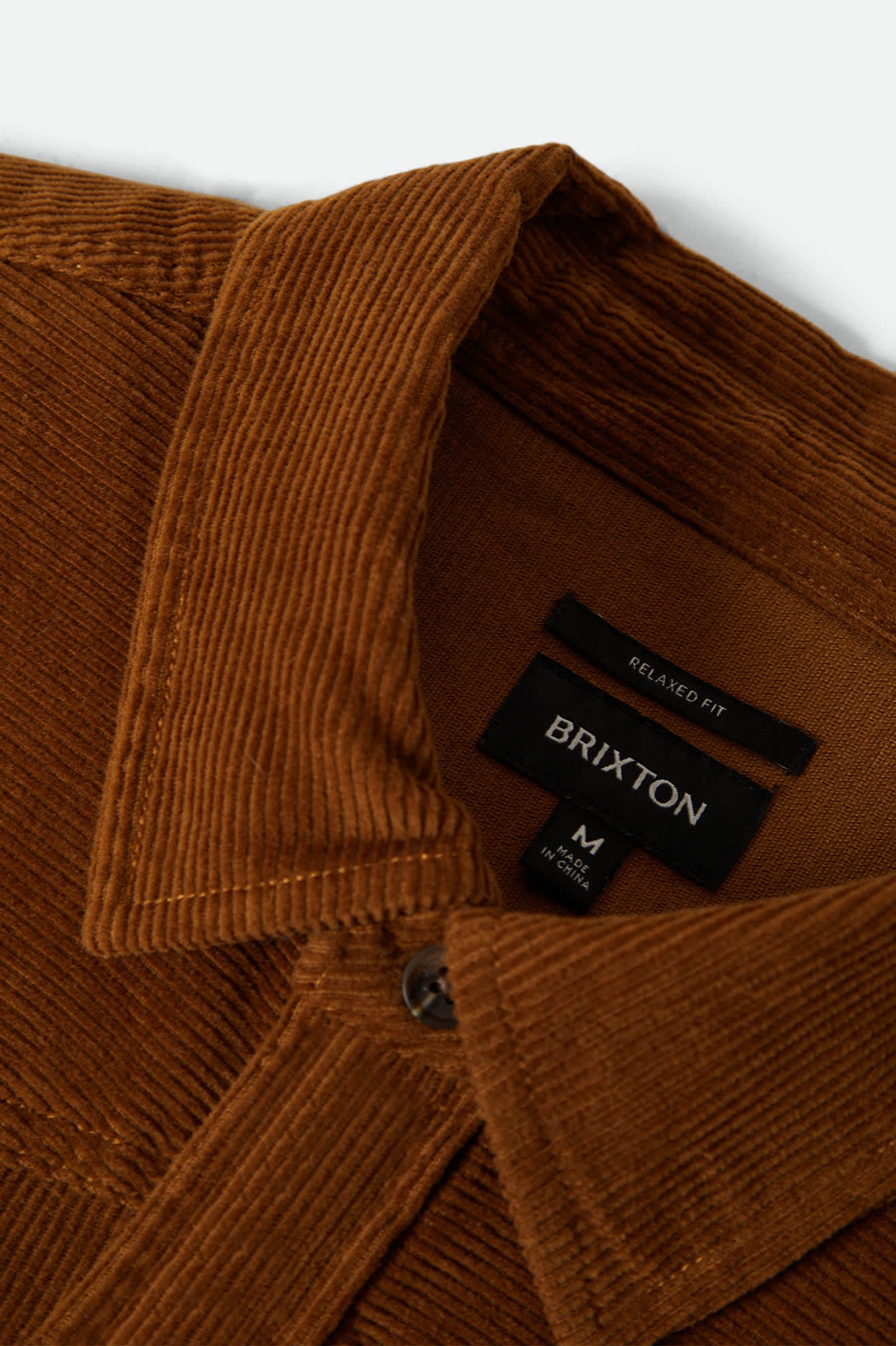 Men's New West Relaxed Overshirt in Washed Copper Corduroy