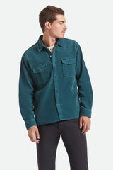 Men's New West Relaxed Overshirt in Night Sage Corduroy