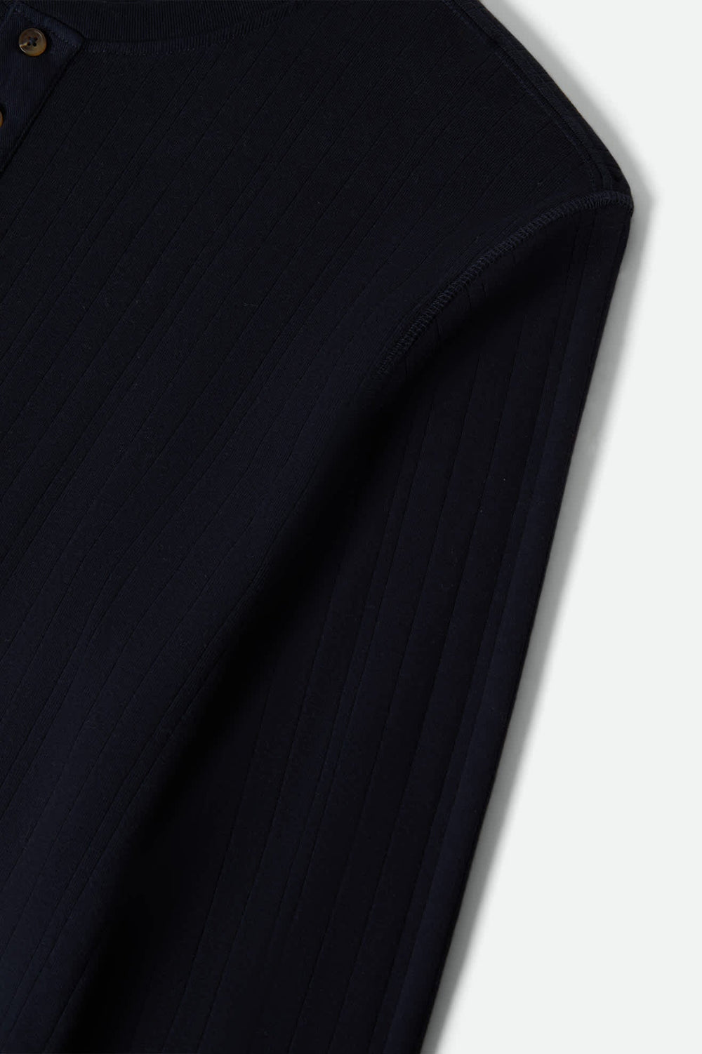 Men's Vintage Ribbed Long Sleeve Henley in Washed Navy