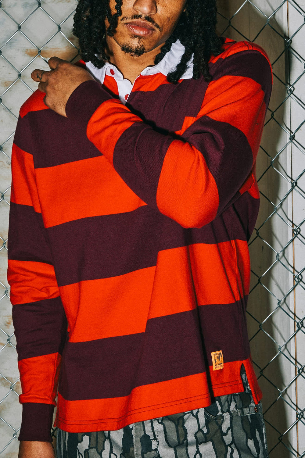 Men's Union Heavyweight Rugby Polo in Adrenaline Rush/Port