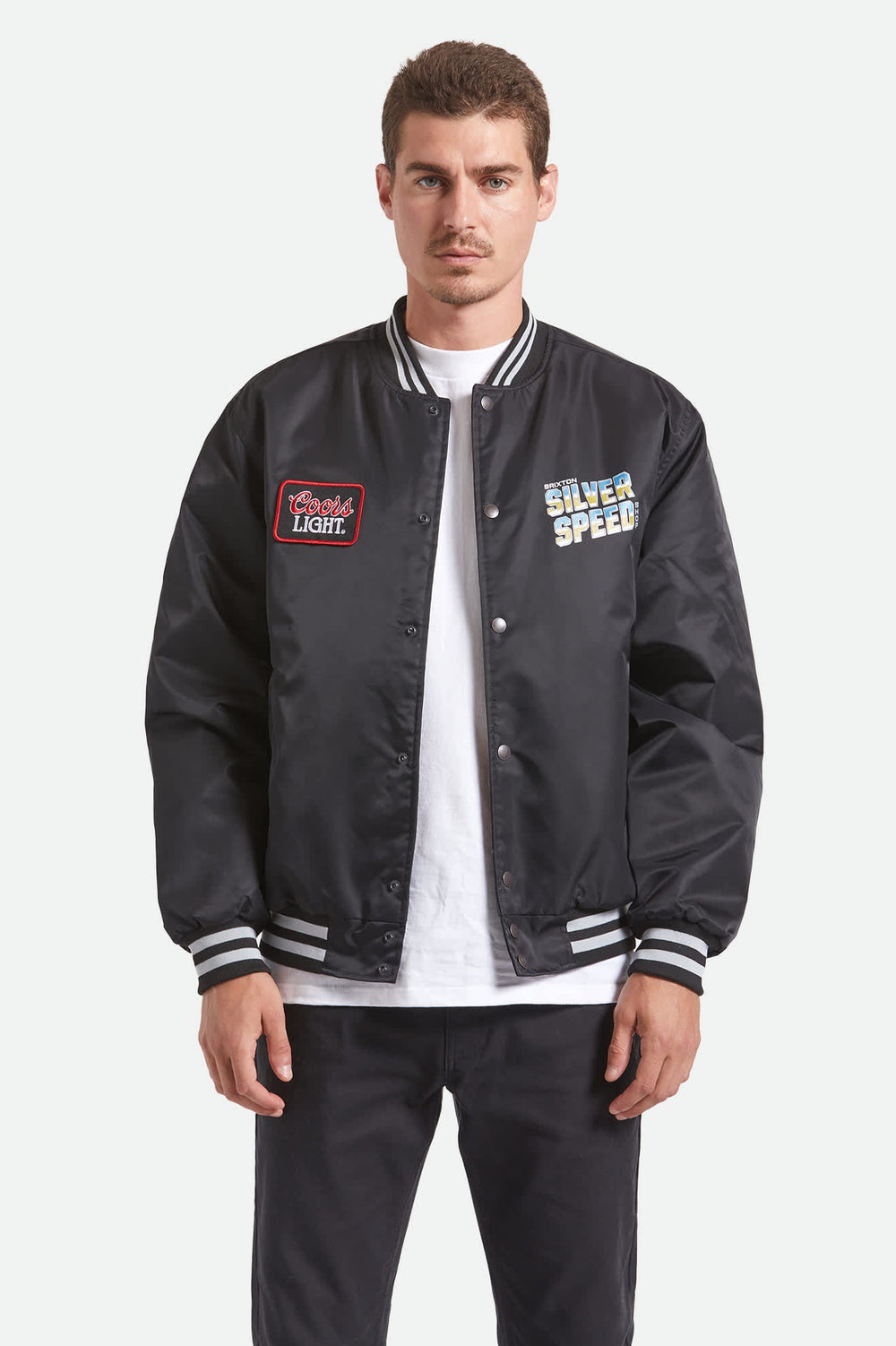 Men's Coors Light Silver Speed Shop Jacket in Black/Silver