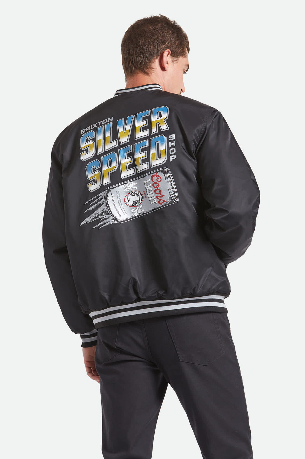 Men's Coors Light Silver Speed Shop Jacket in Black/Silver