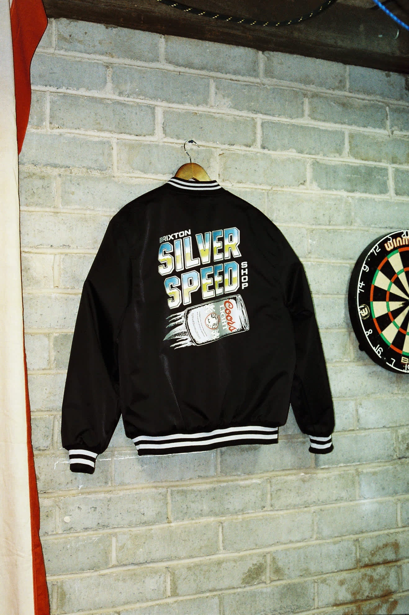 Men's Coors Light Silver Speed Shop Jacket in Black/Silver