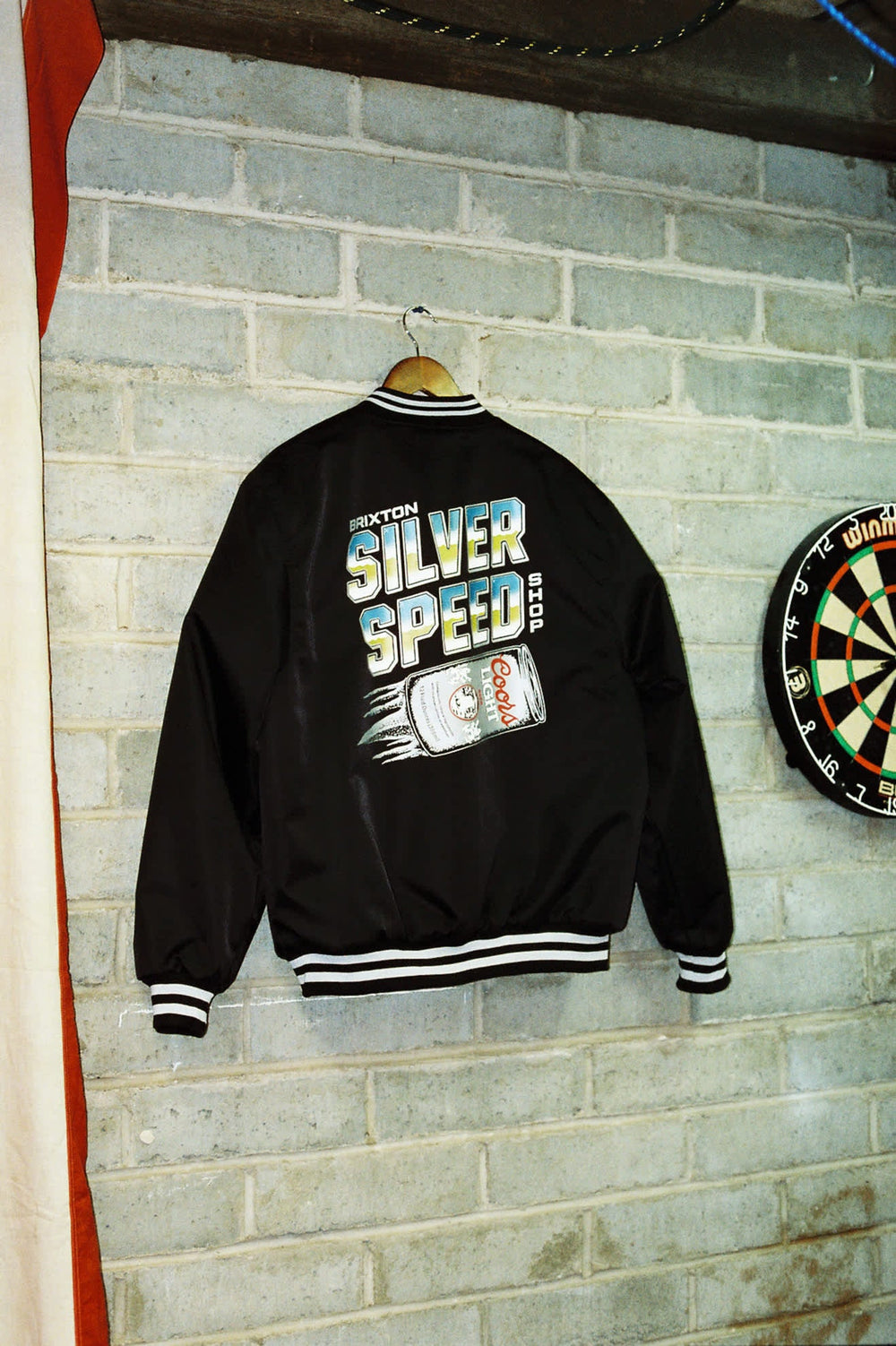 Men's Coors Light Silver Speed Shop Jacket in Black/Silver