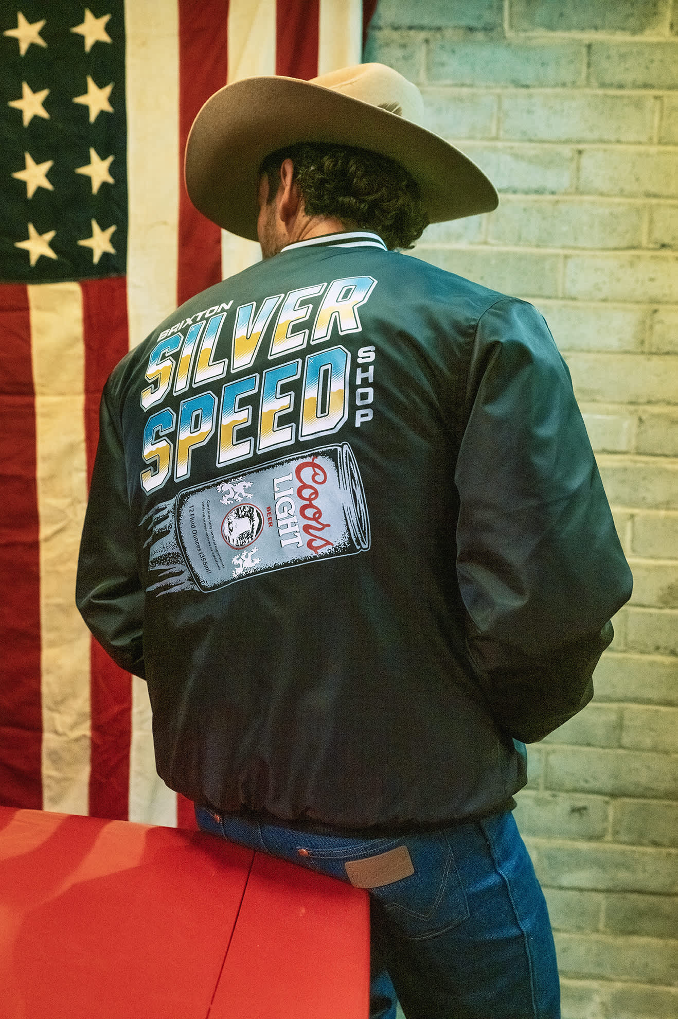 Men's Coors Light Silver Speed Shop Jacket in Black/Silver