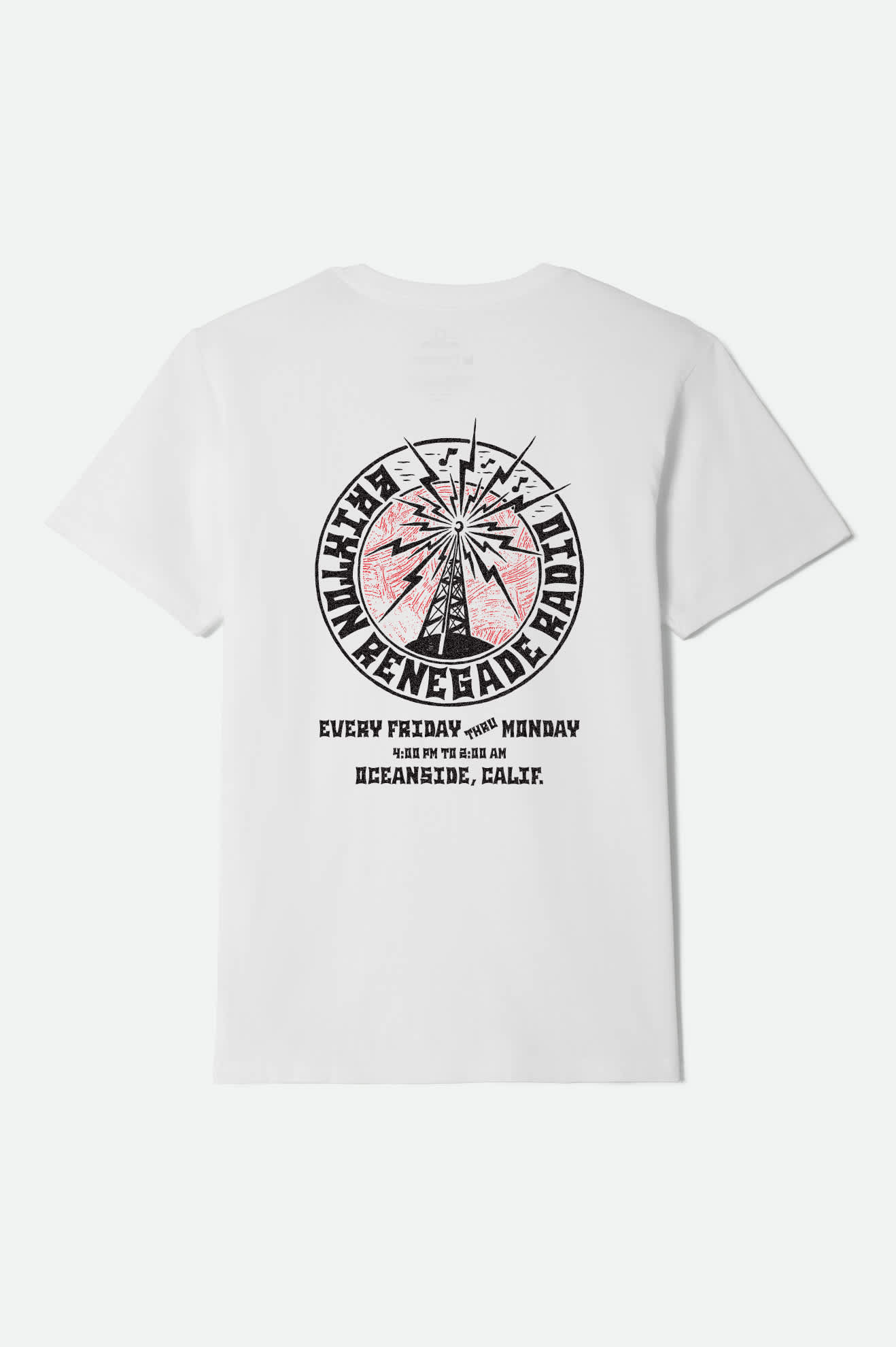 Men's Broadcast Short Sleeve Standard T-Shirt in White