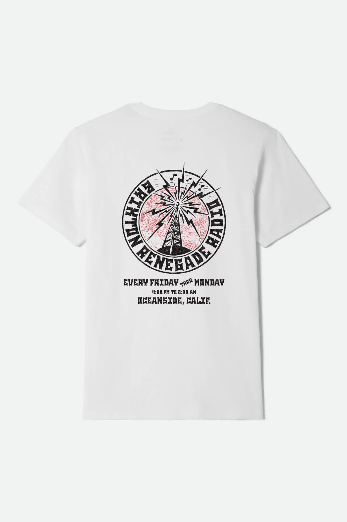 Men's Broadcast Short Sleeve Standard T-Shirt in White