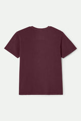 Men's Gallop Short Sleeve Standard T-Shirt in Port Worn Wash