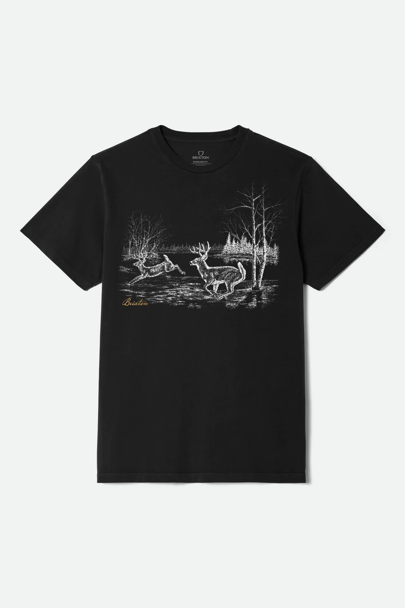 Men's Gallop Short Sleeve Standard T-Shirt in Black Worn Wash