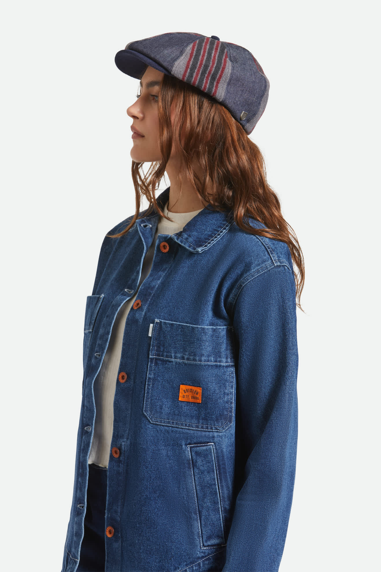 Unisex Altered Threads Brood Baggy Snap Cap in Medium Wash Denim
