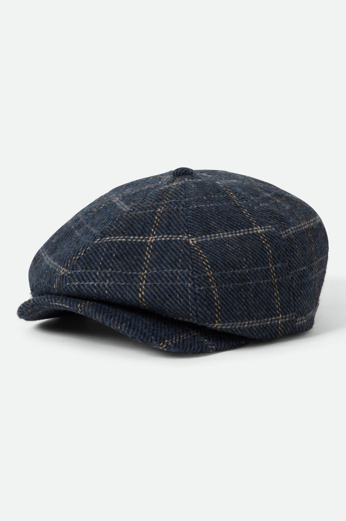 Unisex Brood Newsboy Cap in Mood Indigo/Tan
