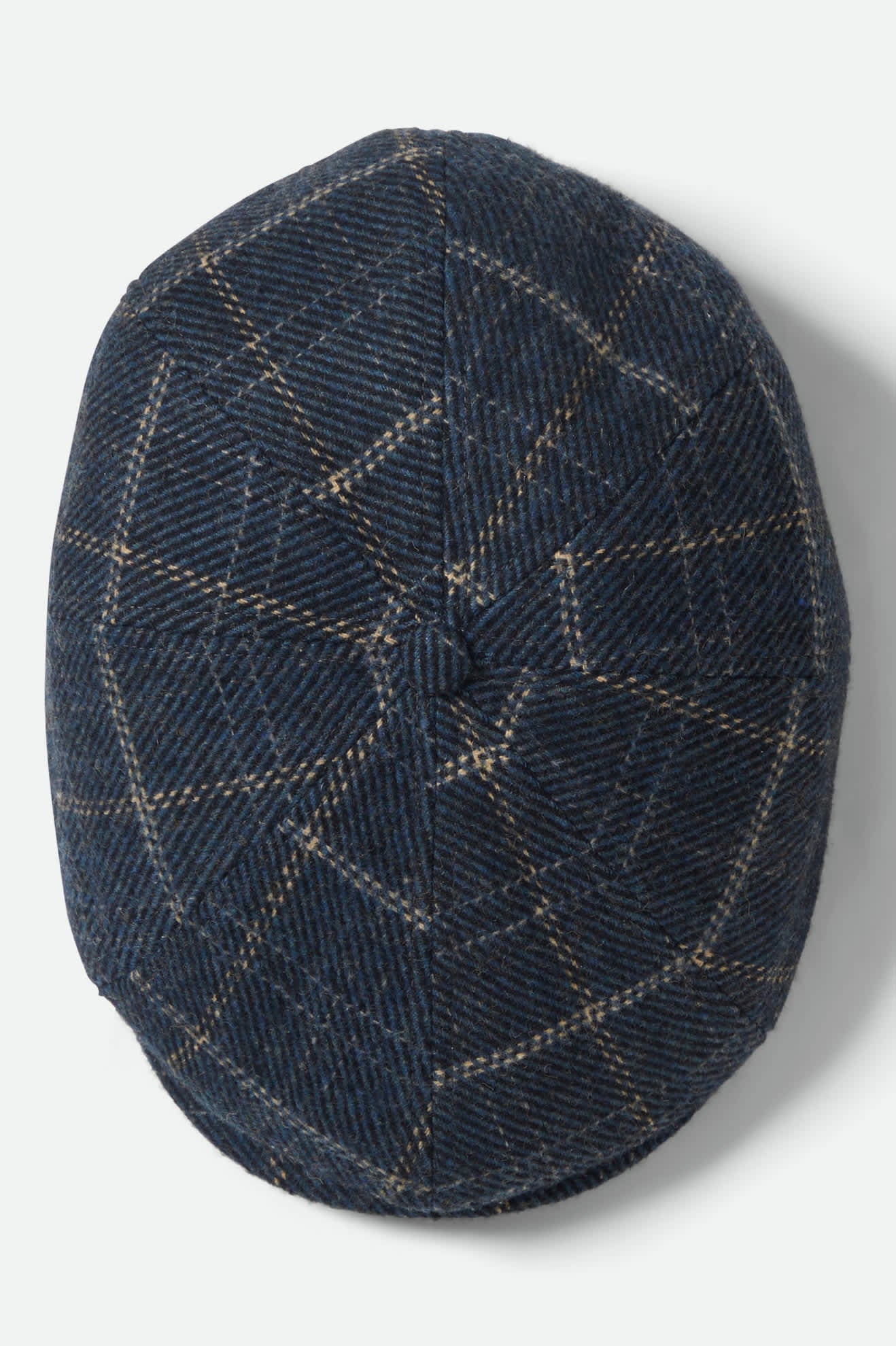 Unisex Brood Newsboy Cap in Mood Indigo/Tan