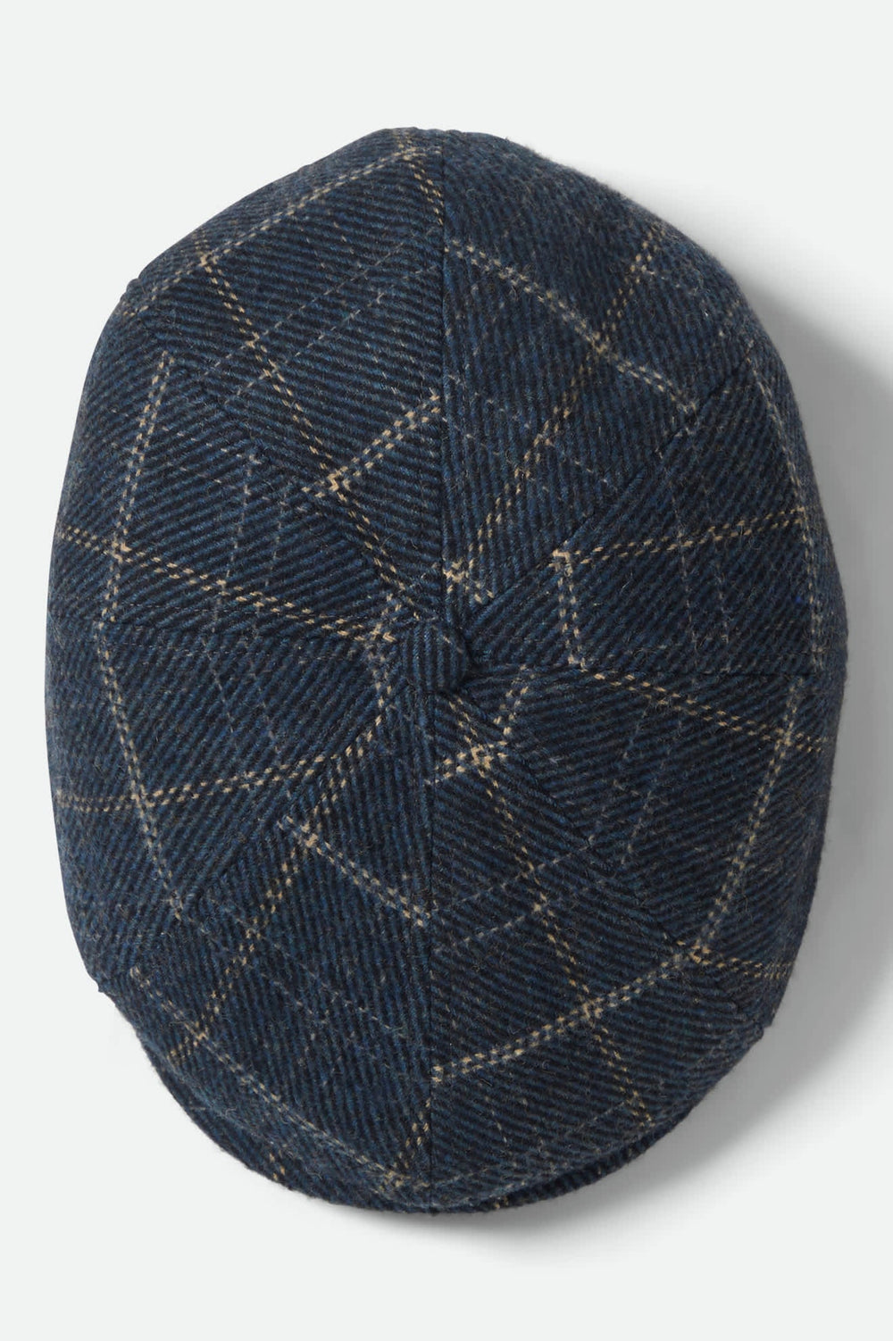 Unisex Brood Newsboy Cap in Mood Indigo/Tan