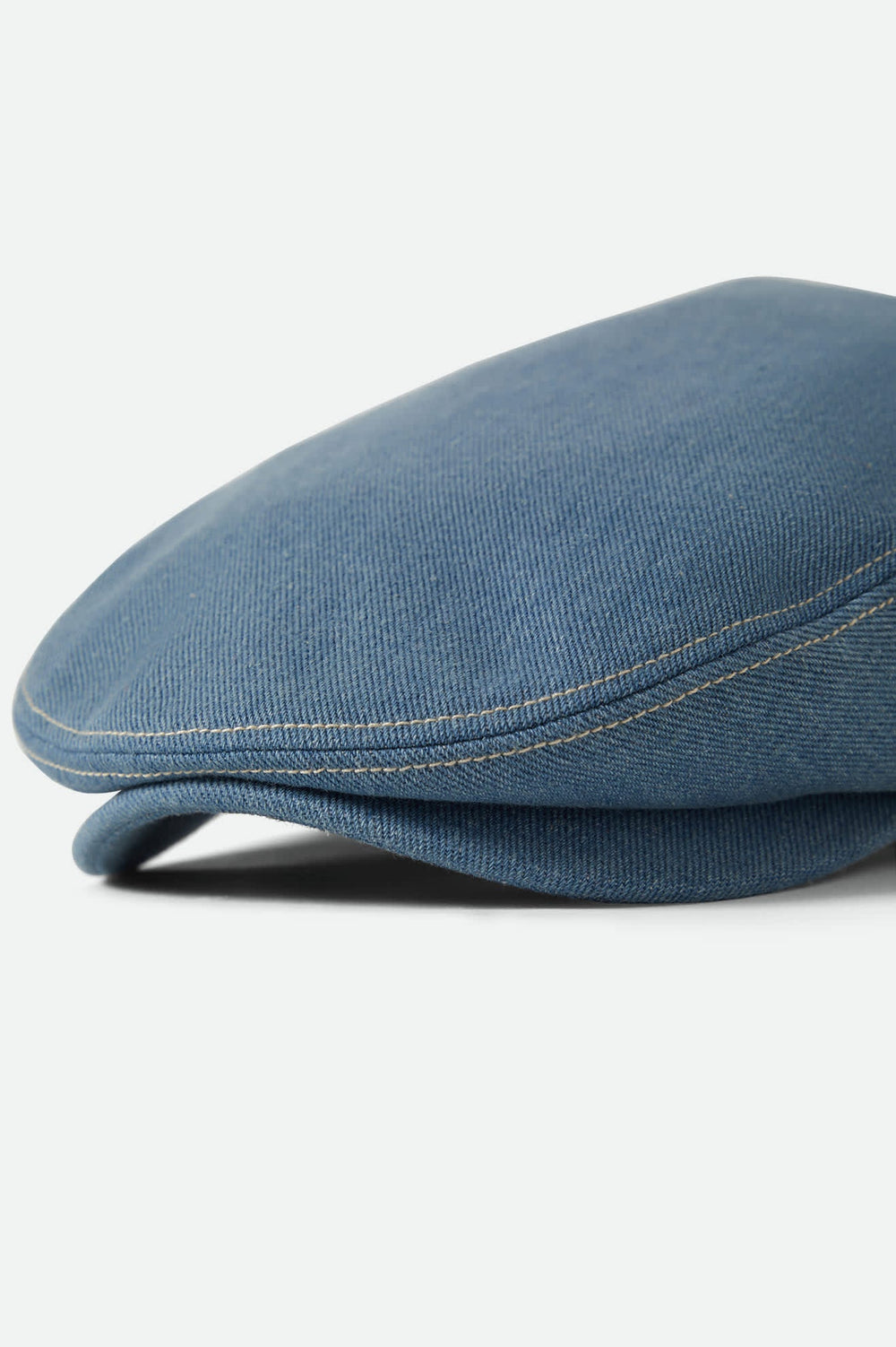Unisex Hooligan Flat Cap in Denim/Off White