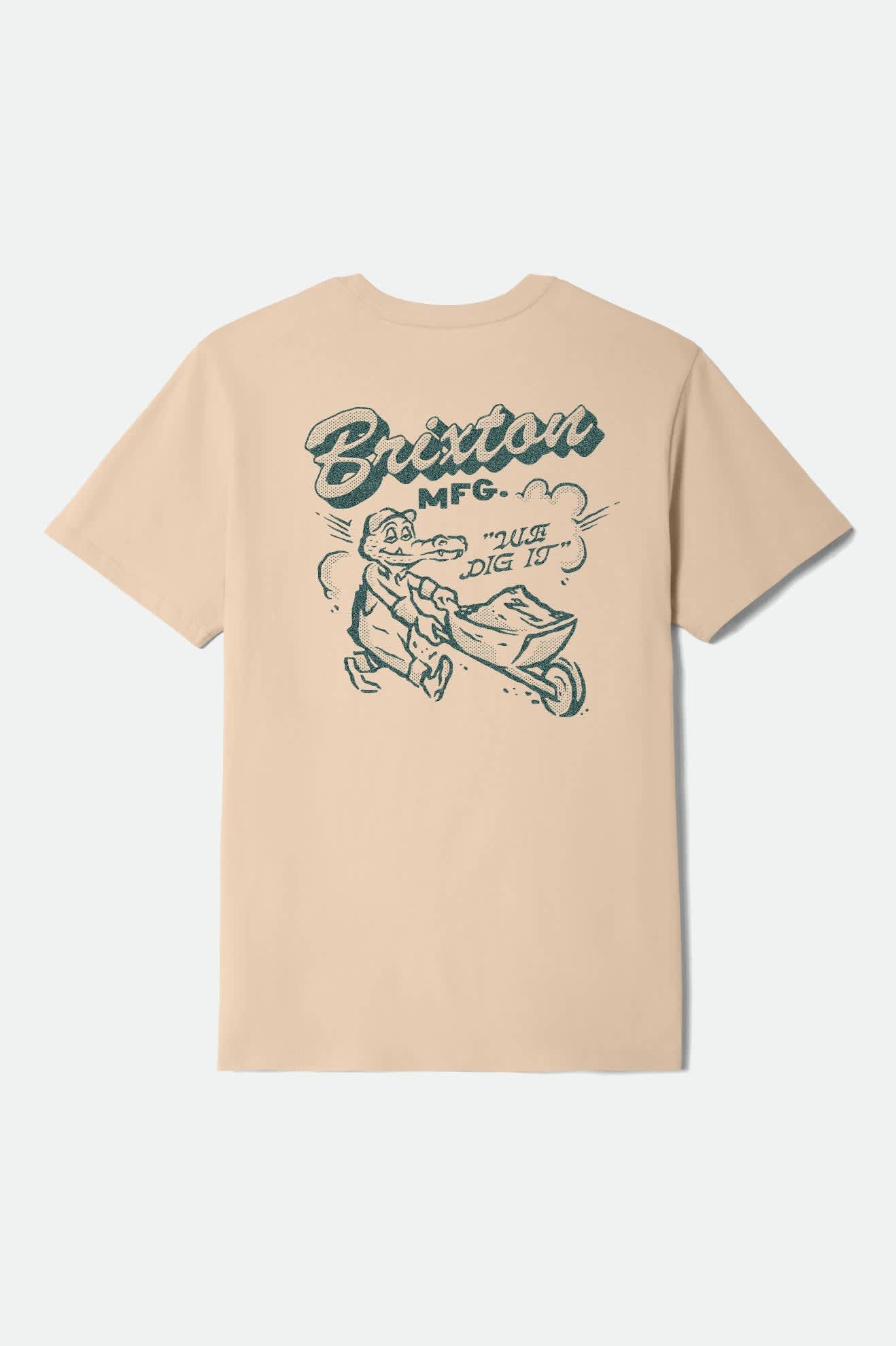 Men's Dig It Short Sleeve Standard T-Shirt in Cream