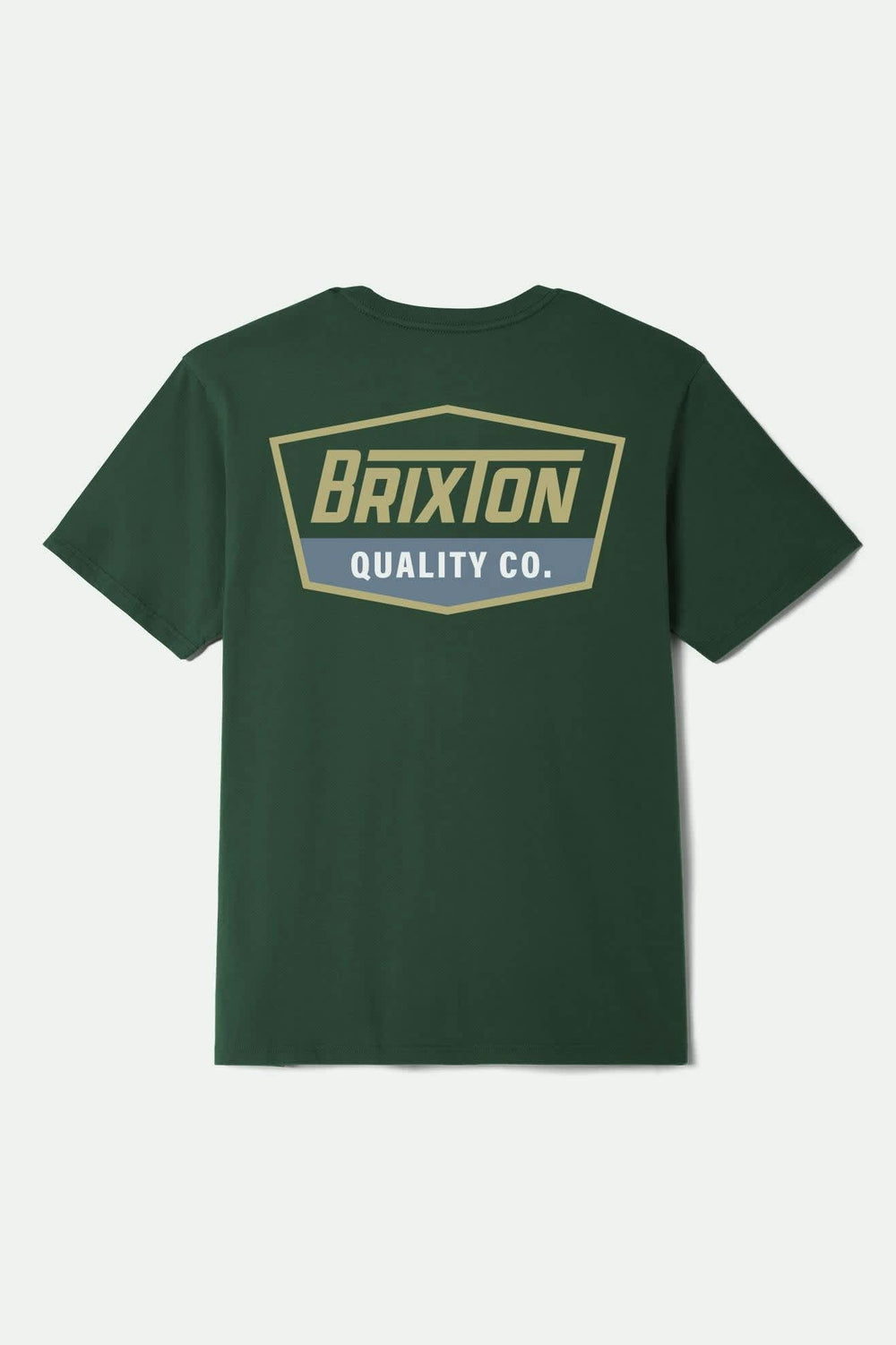 Men's Regal Short Sleeve Standard T-Shirt in Forest Green/Curry/Grey Blue