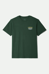Men's Regal Short Sleeve Standard T-Shirt in Forest Green/Curry/Grey Blue