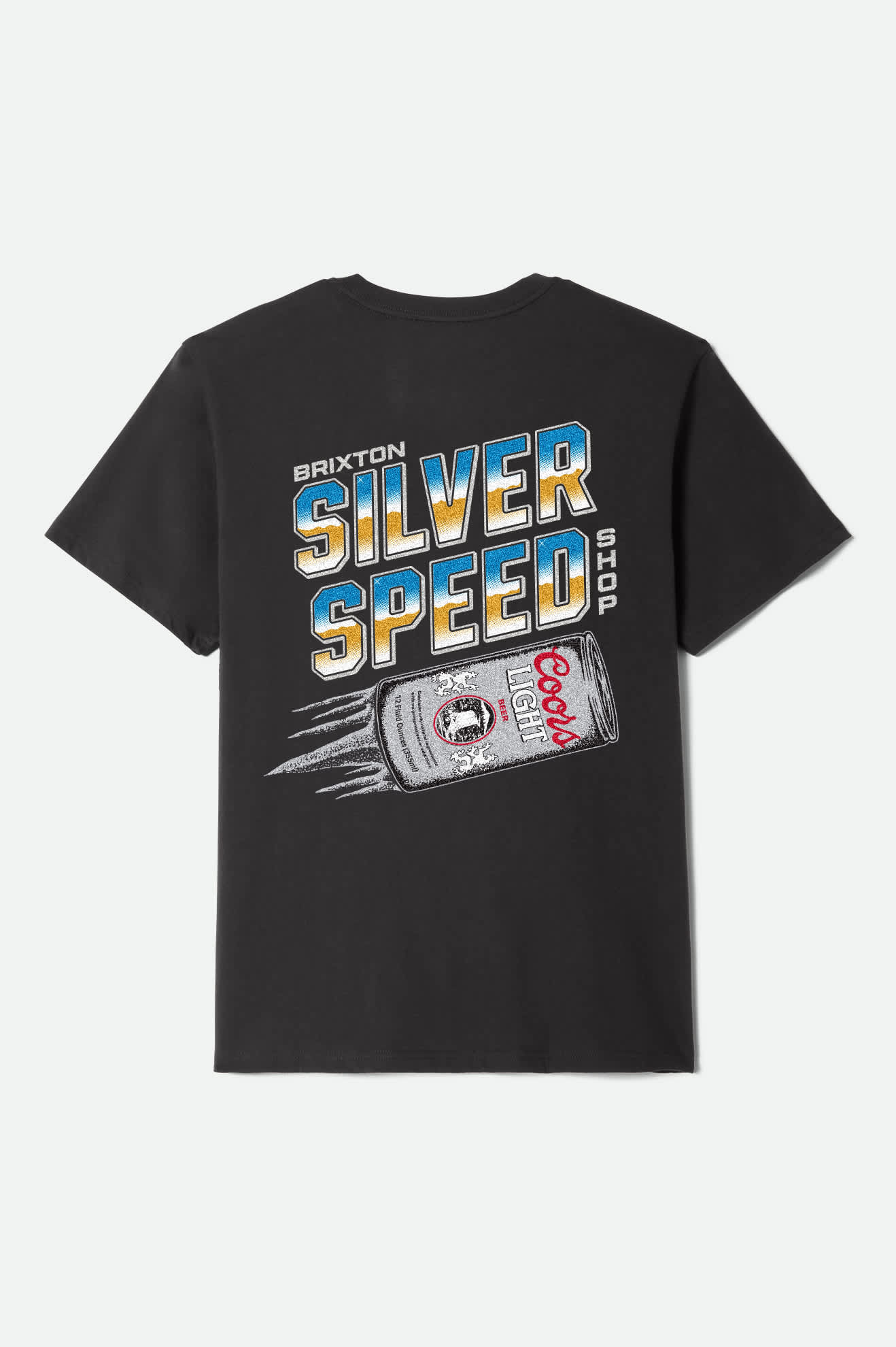 Men's Coors Light Silver Speed Short Sleeve Standard T-Shirt in Black