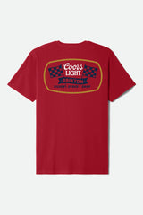 Men's Coors Light Pit Stop Short Sleeve Standard T-Shirt in Coors Red
