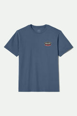 Men's Regal Short Sleeve Standard T-Shirt in Harbor Blue/Black/Stone