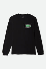 Men's Lightning Long Sleeve Standard T-Shirt in Black