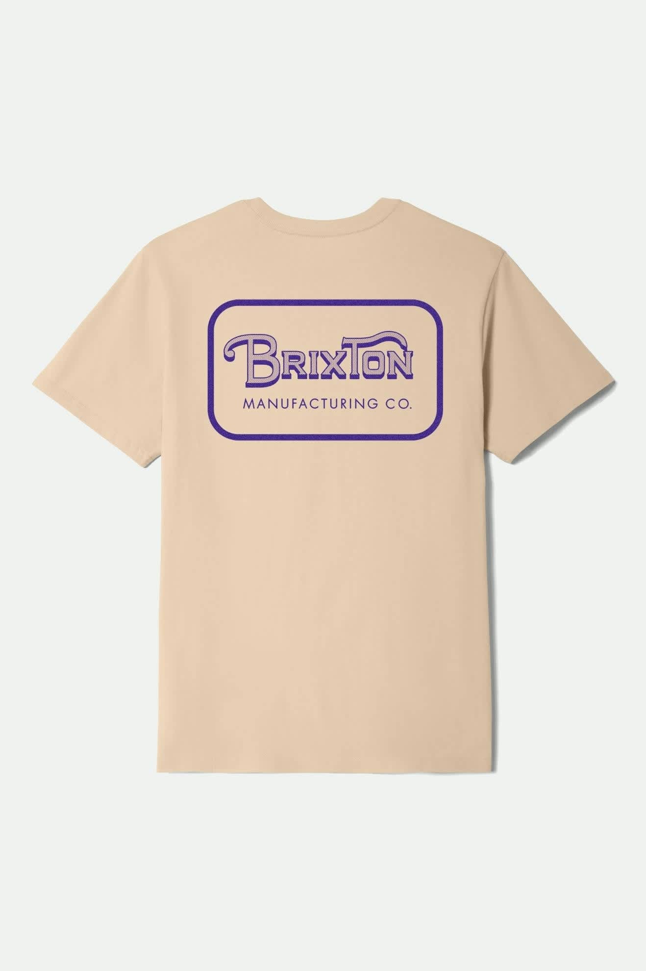 Men's Grade Short Sleeve Standard T-Shirt in Cream/Violet