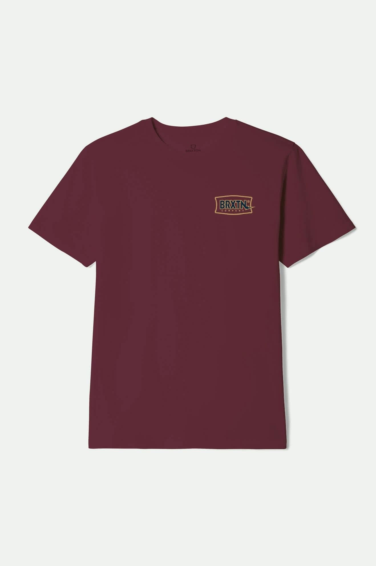 Men's Lightning Short Sleeve Standard T-Shirt in Burgundy