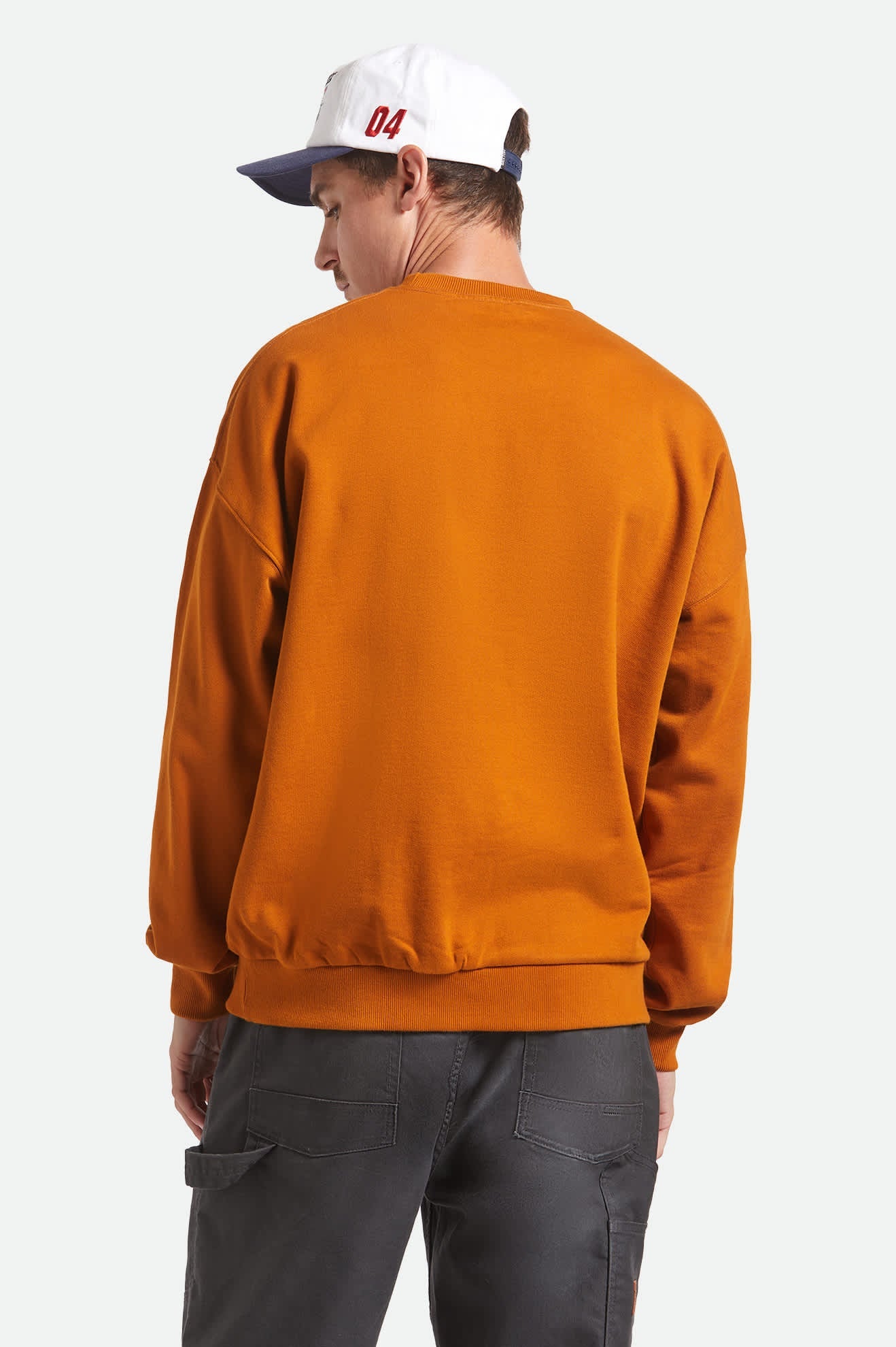 Men's Embroidered Heavyweight Crew in Rustic Caramel