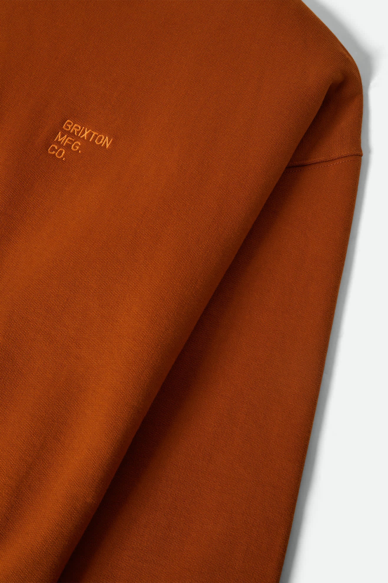 Men's Embroidered Heavyweight Crew in Rustic Caramel