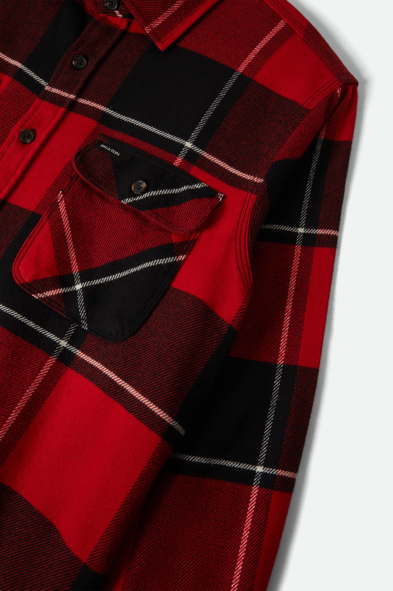 Men's Bowery Flannel in Black/Adrenaline Rush/Off White