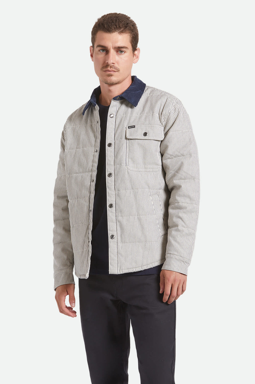 Men's Cass Jacket in Whitecap/Mood Indigo Hickory S