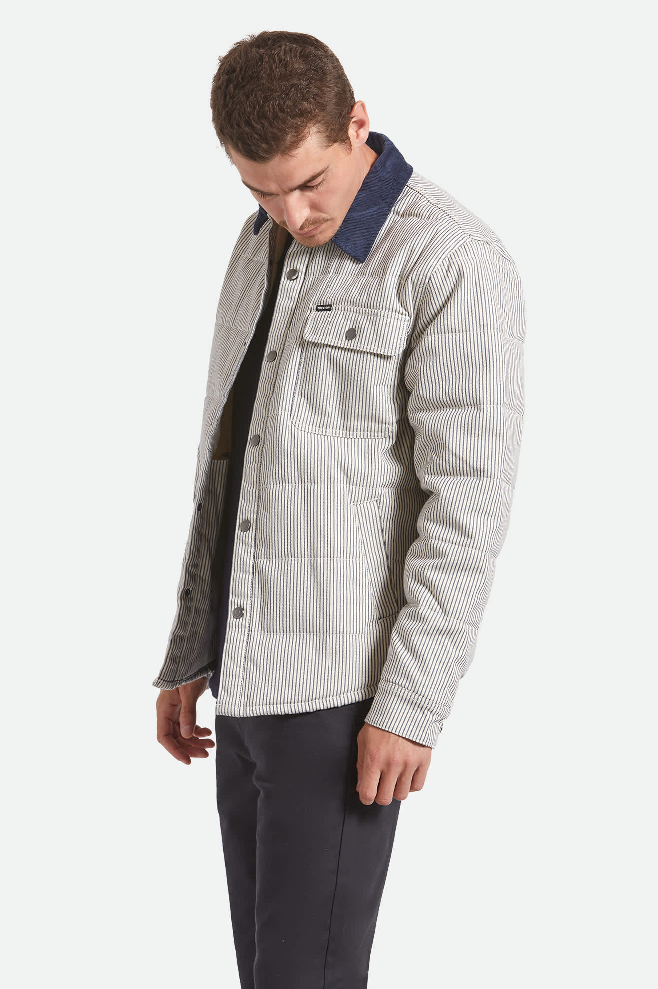 Men's Cass Jacket in Whitecap/Mood Indigo Hickory S