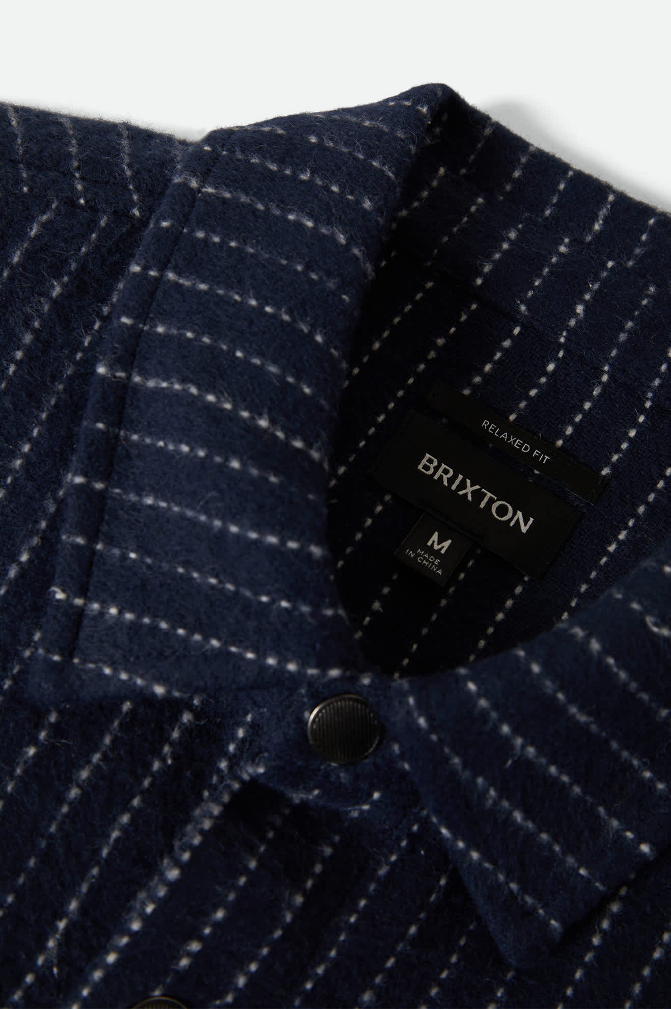 Men's Selden Soft Brushed Flannel in Mood Indigo Pinestripe