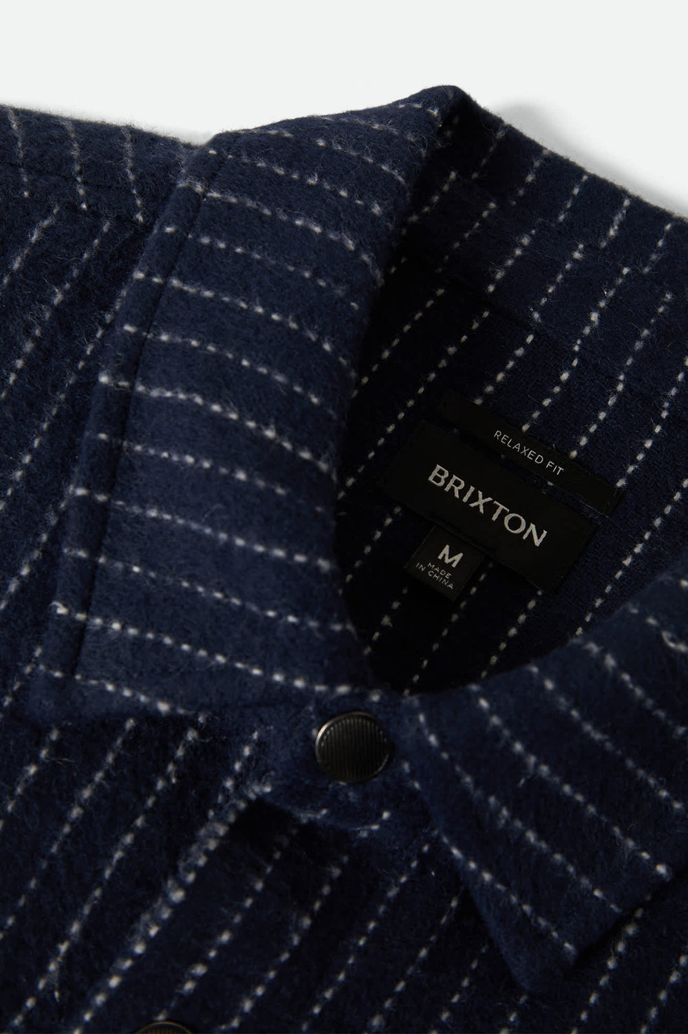 Men's Selden Soft Brushed Flannel in Mood Indigo Pinestripe