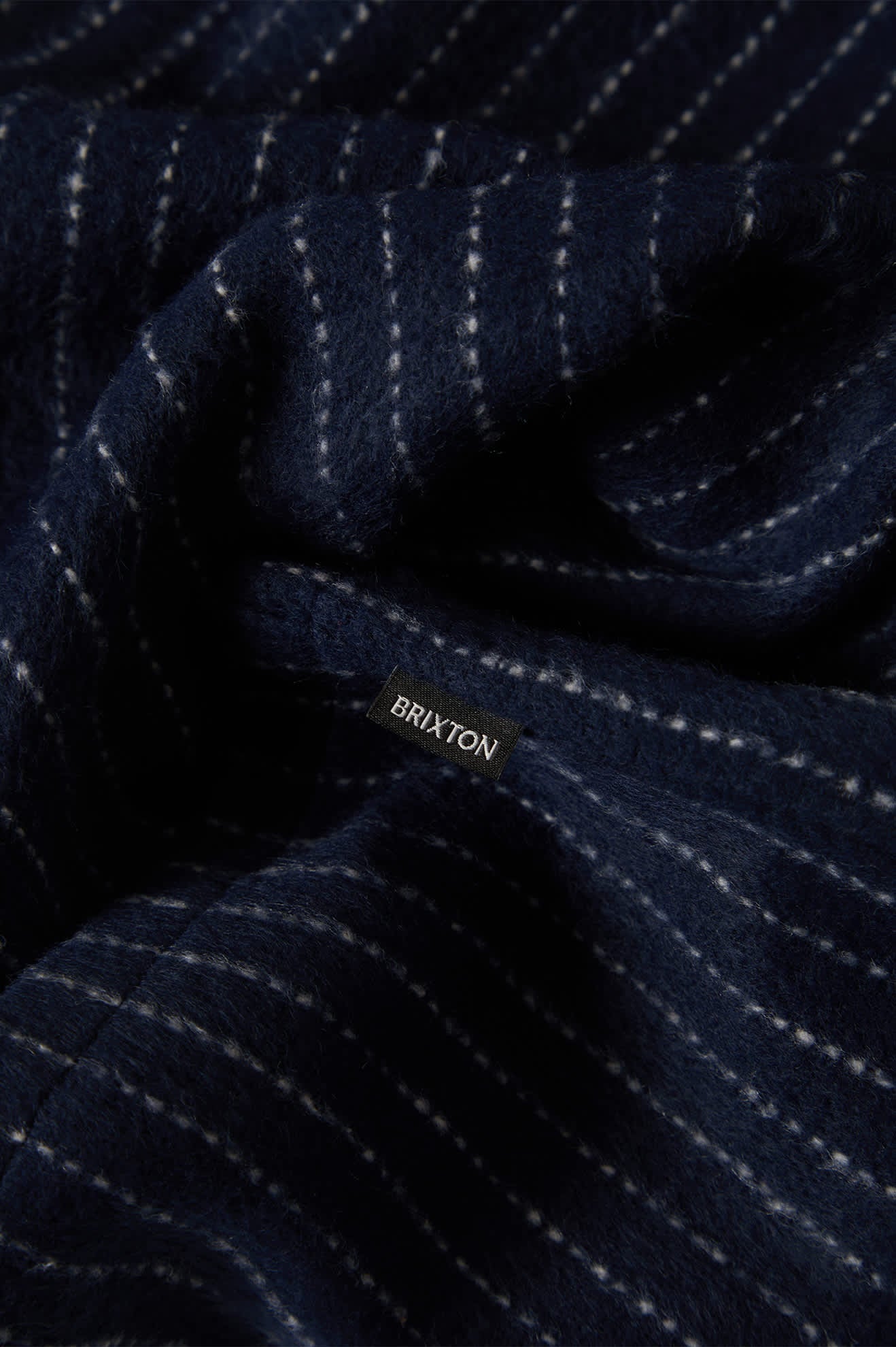 Men's Selden Soft Brushed Flannel in Mood Indigo Pinestripe