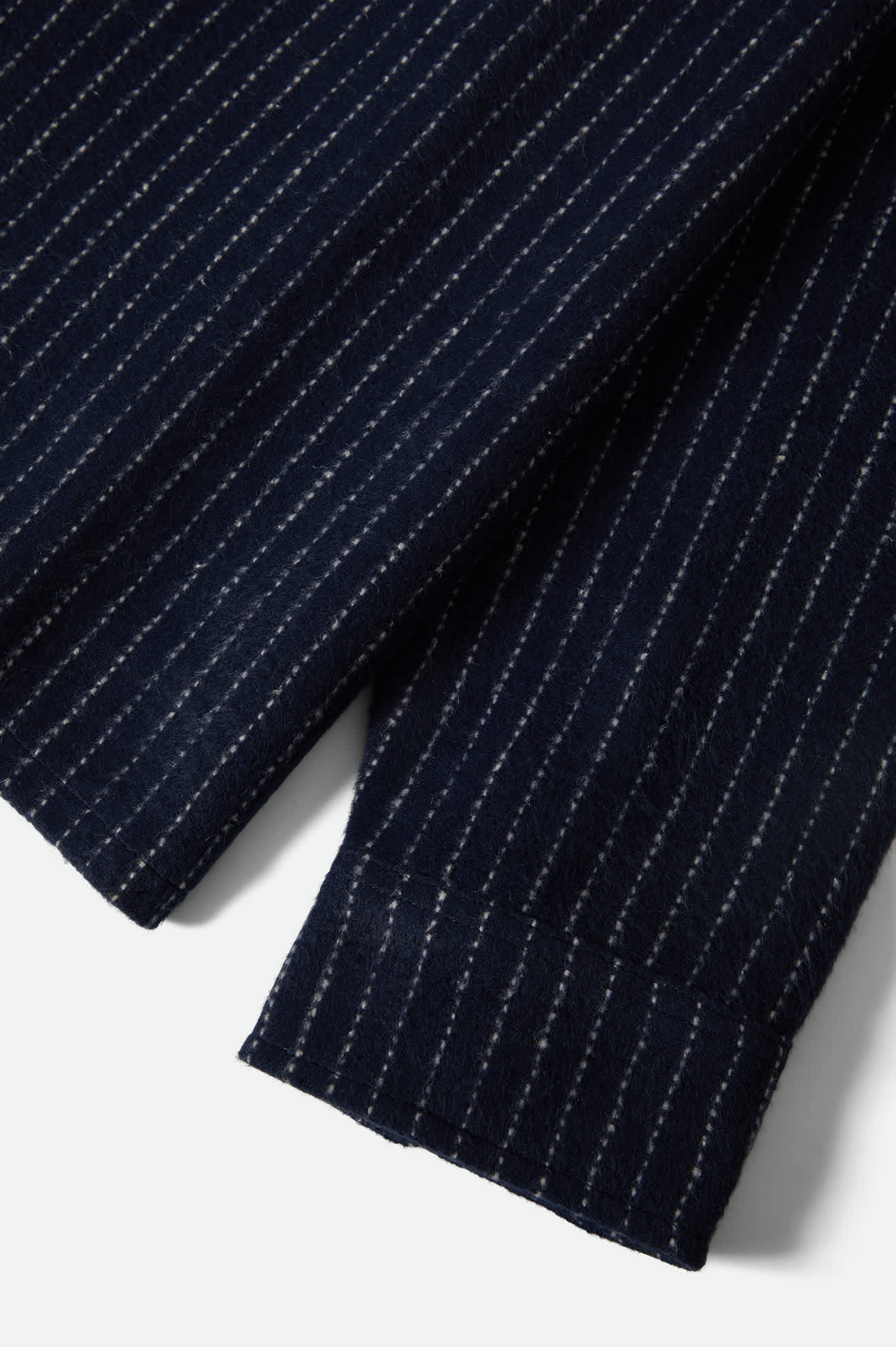 Men's Selden Soft Brushed Flannel in Mood Indigo Pinestripe