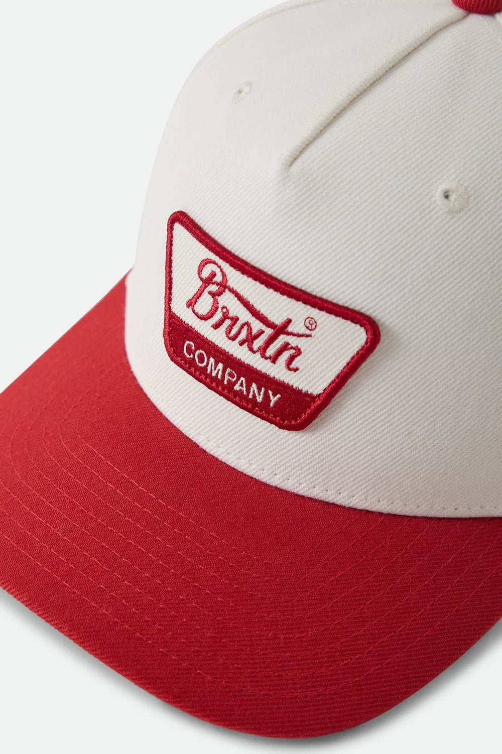 Unisex Linwood Netplus Snapback in Crimson/Off White